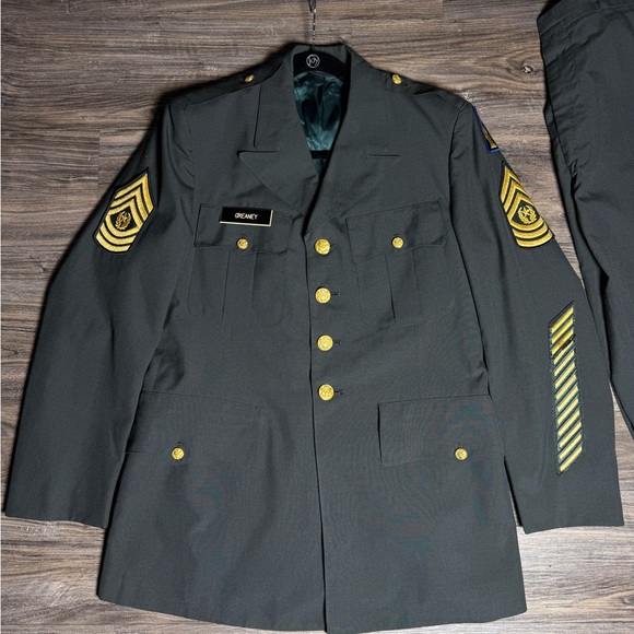 old army green dress uniform VINTAGE US ARMY Male Green Coat